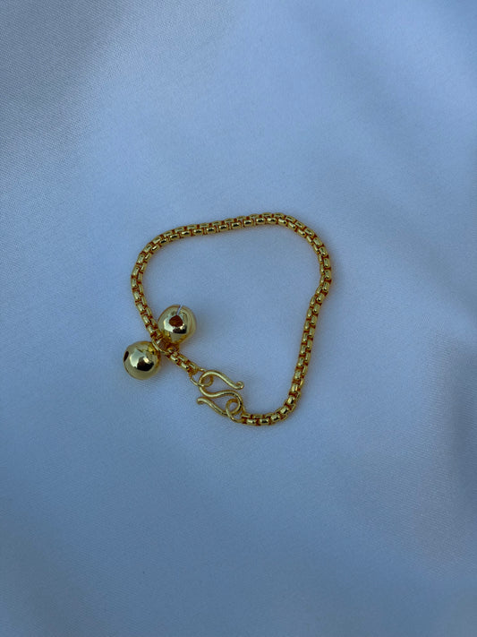 Two bell chime baby anklet